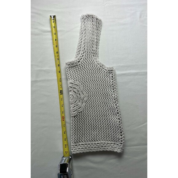 Jessica Simpson Crochet Knitted Floral Tank Top Size Medium - Picture 3 of 6
